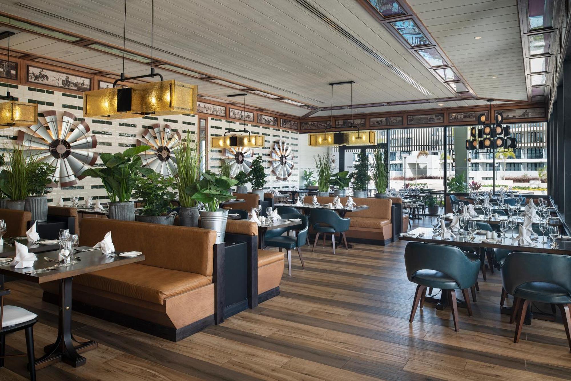 Ocean Eden Bay (Adults Only) Hotel Spring Rises Bagian luar foto Interior of the restaurant